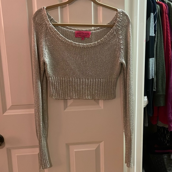Juicy Couture Sweaters - Juicy Couture Shimmer Cropped Sweater